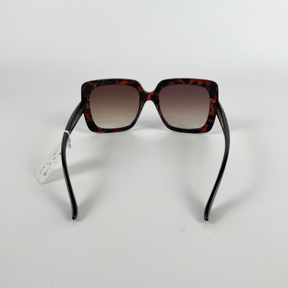 Jessica Simpson Sunglasses Tortoise Gold Oversized - Picture 4 of 6